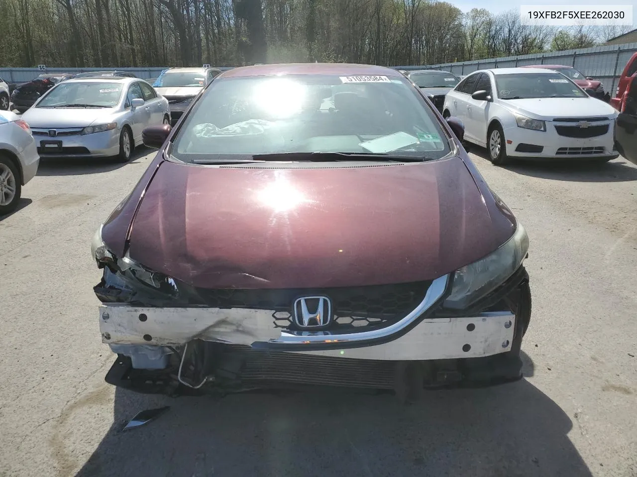 2014 Honda Civic Lx VIN: 19XFB2F5XEE262030 Lot: 51053584