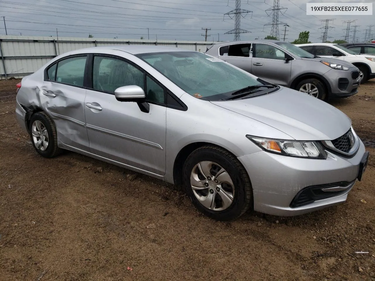 2014 Honda Civic Lx VIN: 19XFB2E5XEE077655 Lot: 53962074