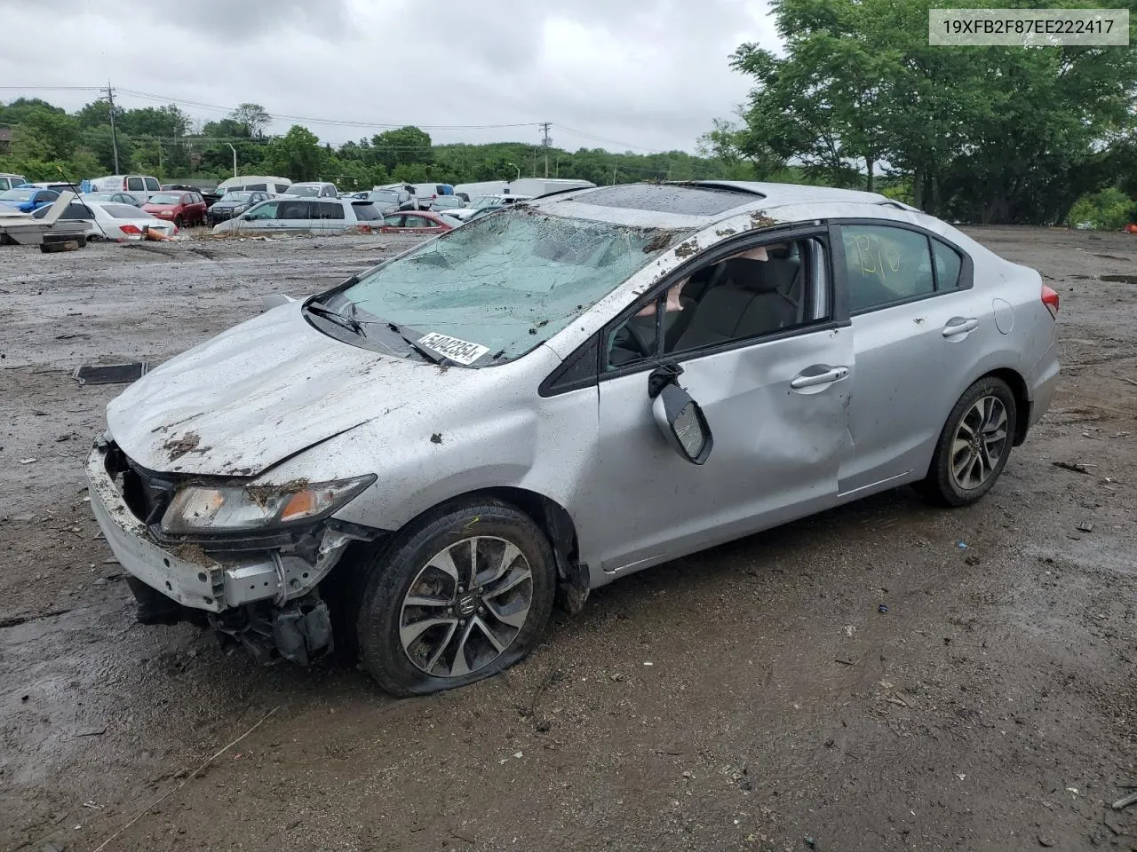 2014 Honda Civic Ex VIN: 19XFB2F87EE222417 Lot: 54042354