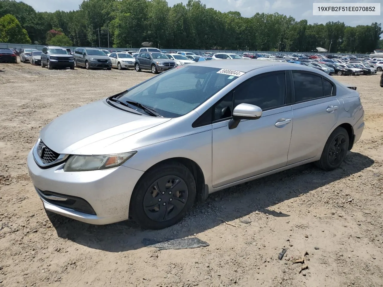 2014 Honda Civic Lx VIN: 19XFB2F51EE070852 Lot: 59088044