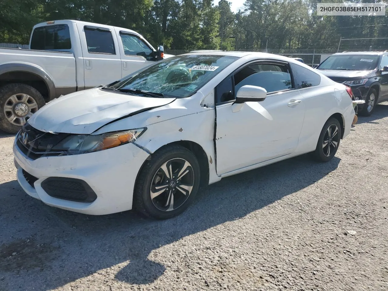 2014 Honda Civic Ex VIN: 2HGFG3B85EH517101 Lot: 61807024