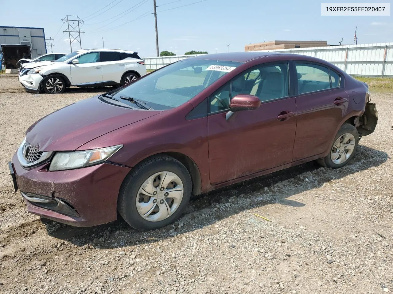 2014 Honda Civic Lx VIN: 19XFB2F55EE020407 Lot: 63963354