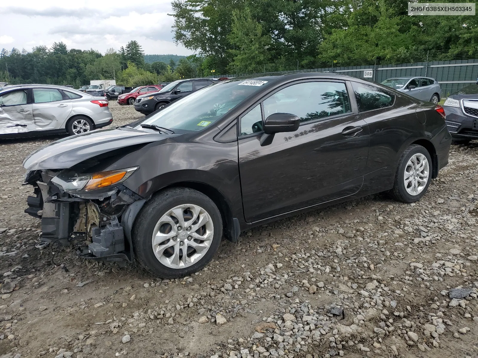 2014 Honda Civic Lx VIN: 2HGFG3B5XEH503345 Lot: 64148894