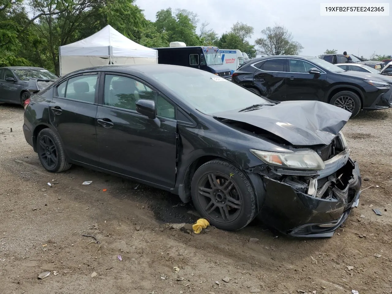 2014 Honda Civic Lx VIN: 19XFB2F57EE242365 Lot: 64649824