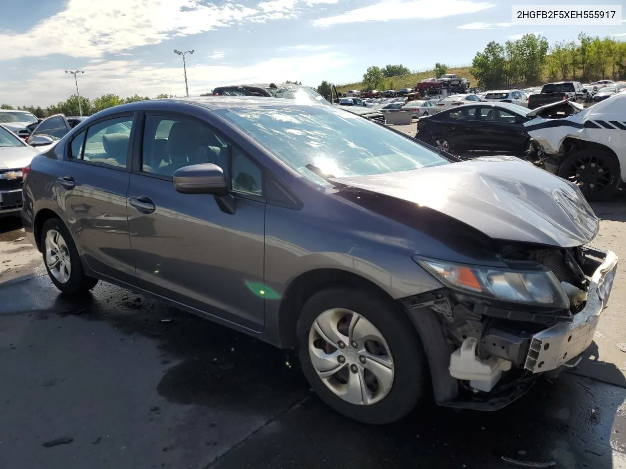 2014 Honda Civic Lx VIN: 2HGFB2F5XEH555917 Lot: 66564474