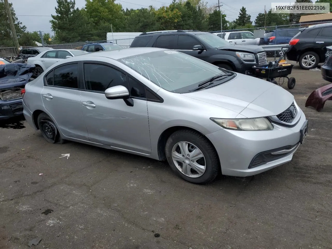 2014 Honda Civic Lx VIN: 19XFB2F51EE022106 Lot: 66946064