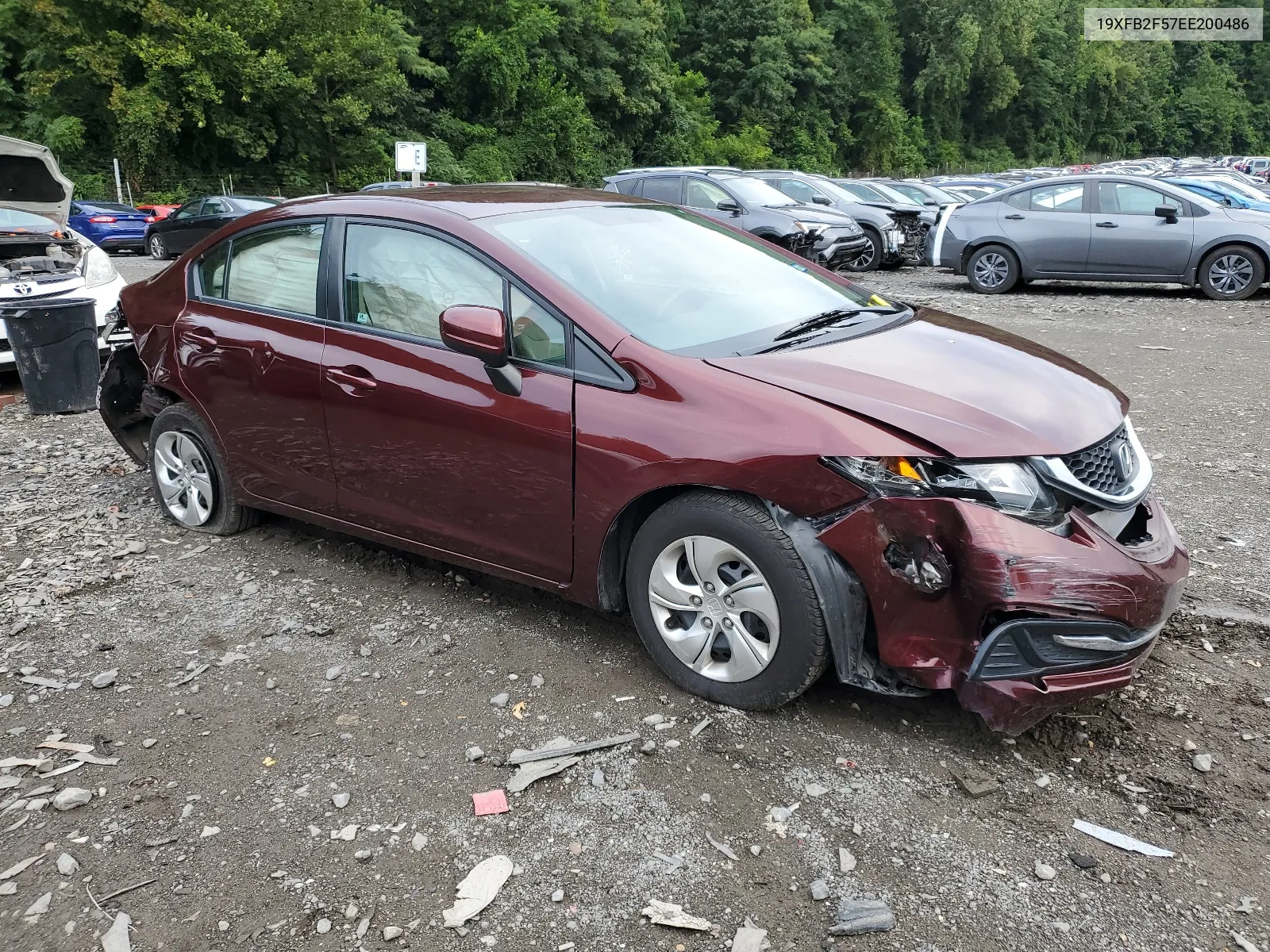 2014 Honda Civic Lx VIN: 19XFB2F57EE200486 Lot: 67577384