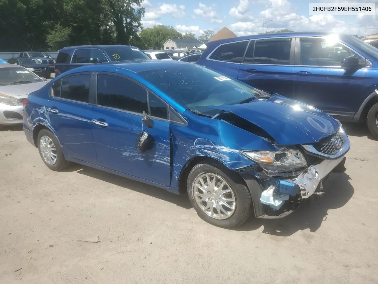 2HGFB2F59EH551406 2014 Honda Civic Lx