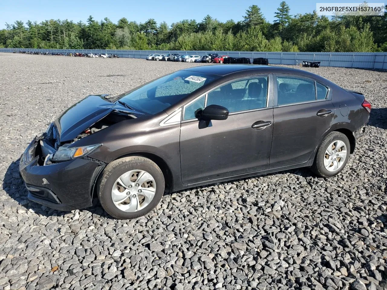 2014 Honda Civic Lx VIN: 2HGFB2F5XEH537160 Lot: 69402664