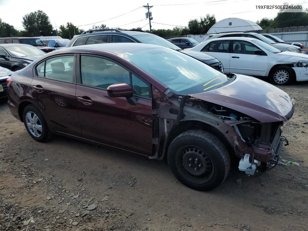 2014 Honda Civic Lx VIN: 19XFB2F50EE246600 Lot: 70420694