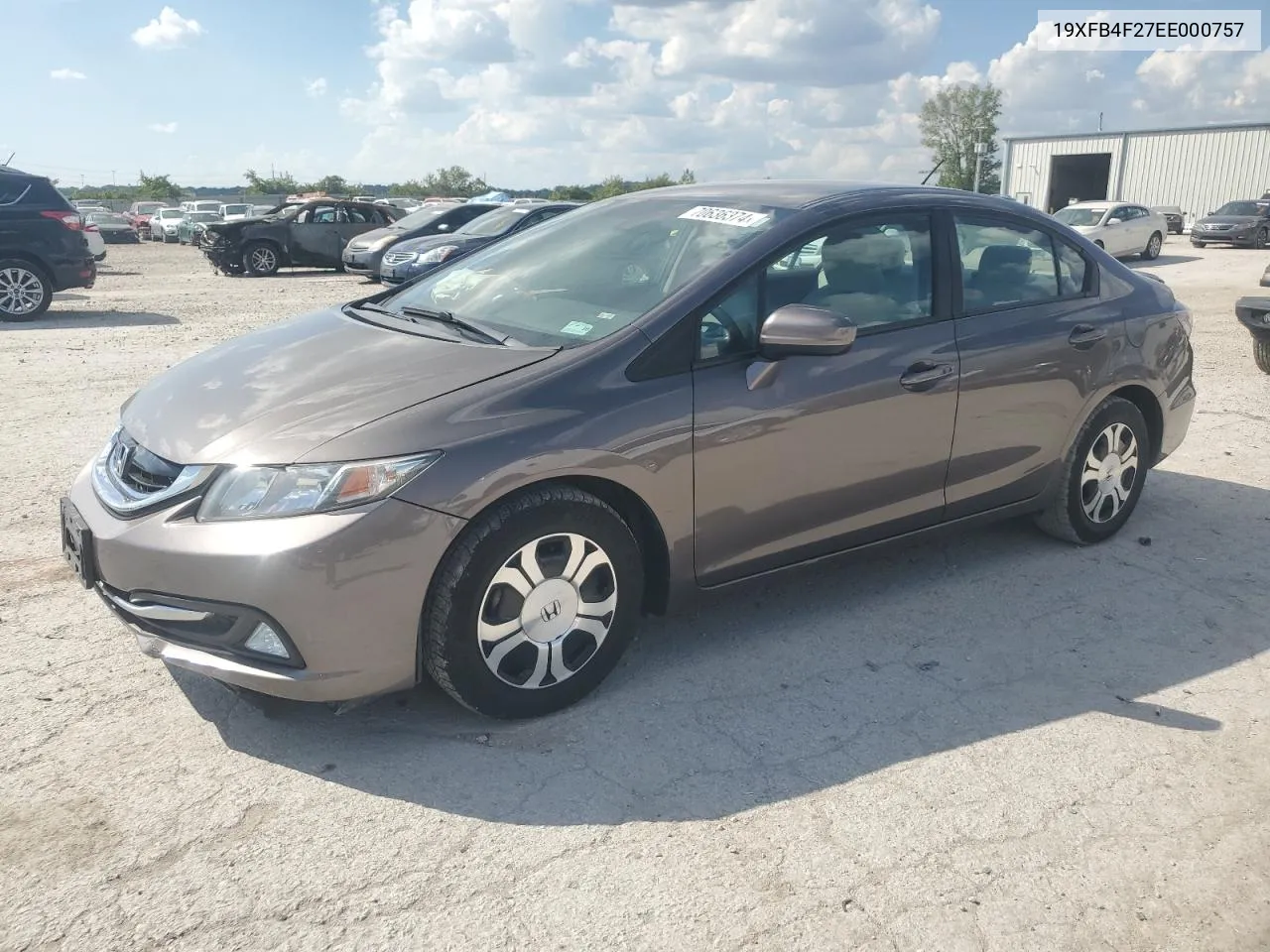 2014 Honda Civic Hybrid VIN: 19XFB4F27EE000757 Lot: 70636374