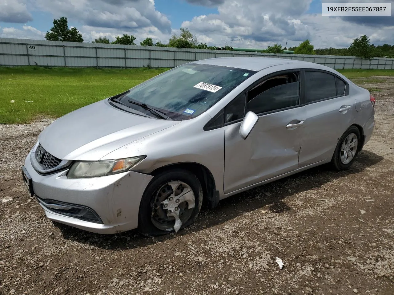 2014 Honda Civic Lx VIN: 19XFB2F55EE067887 Lot: 70878124