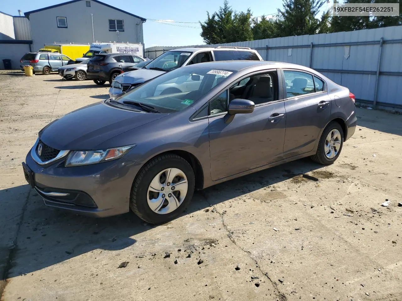 2014 Honda Civic Lx VIN: 19XFB2F54EE262251 Lot: 70996774