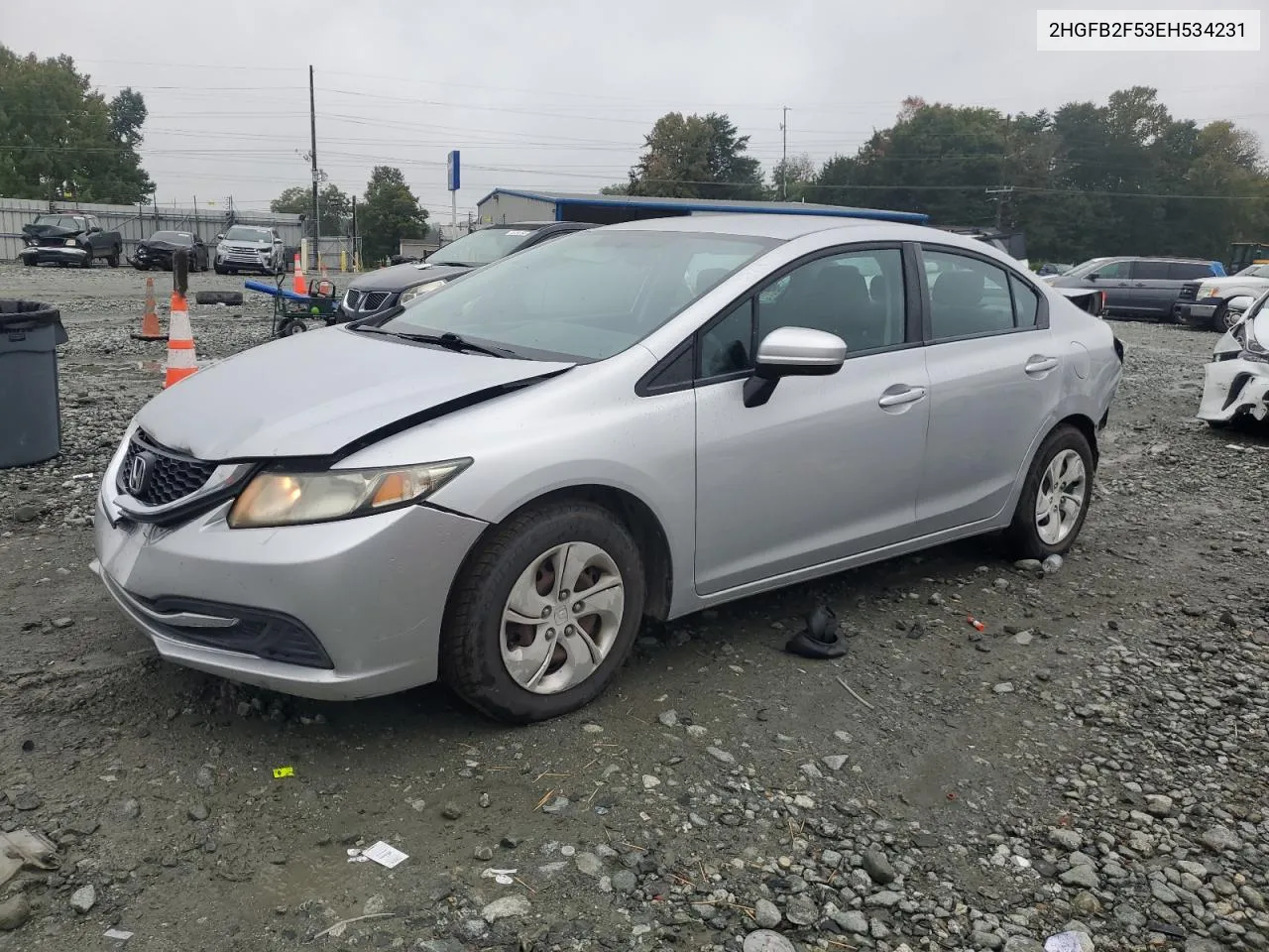 2014 Honda Civic Lx VIN: 2HGFB2F53EH534231 Lot: 71535034