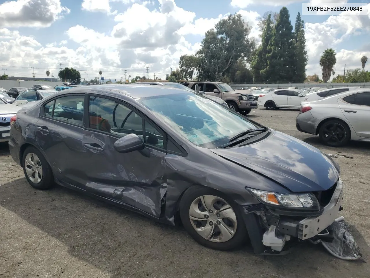 2014 Honda Civic Lx VIN: 19XFB2F52EE270848 Lot: 71739484