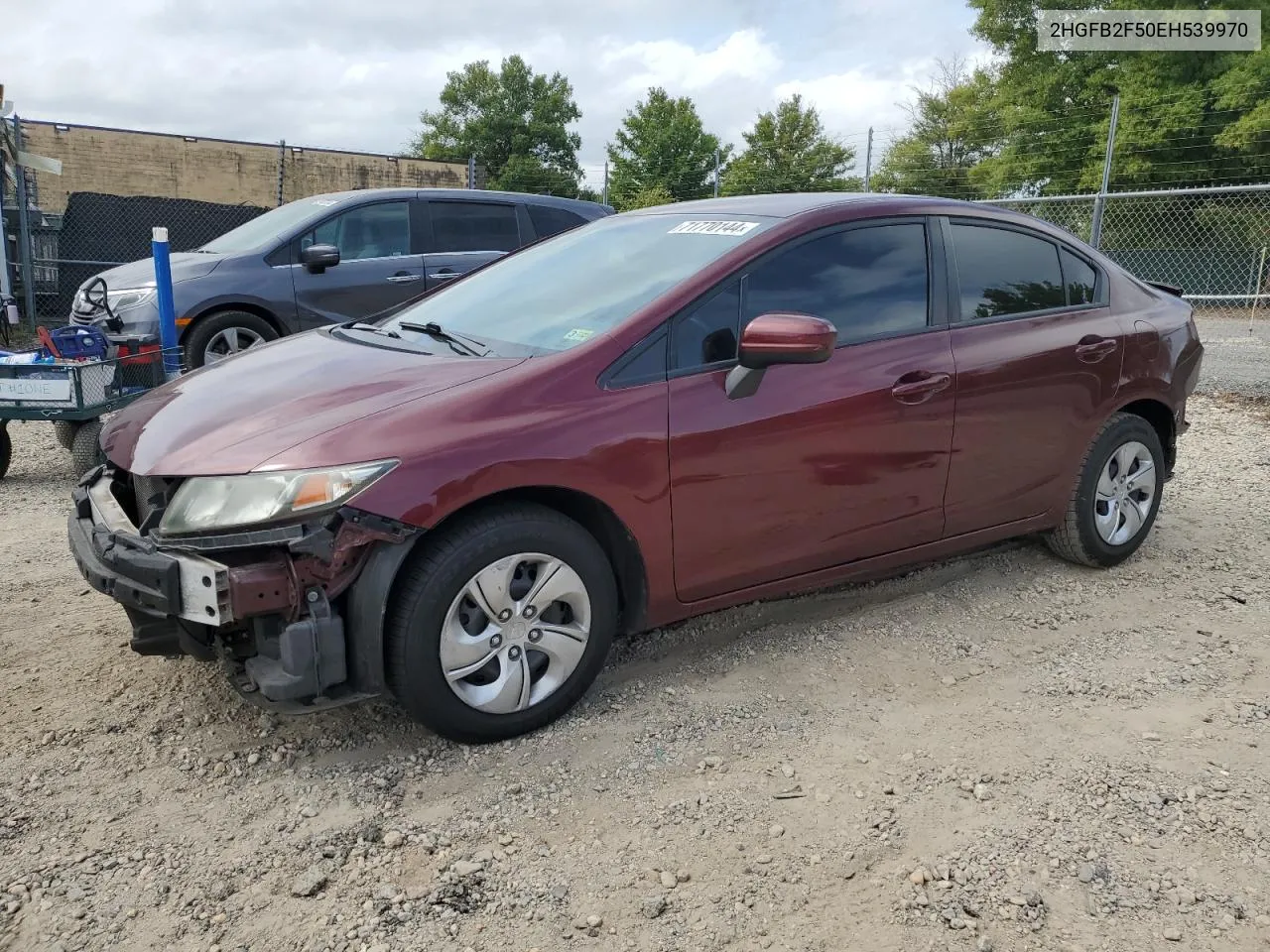 2014 Honda Civic Lx VIN: 2HGFB2F50EH539970 Lot: 71770144