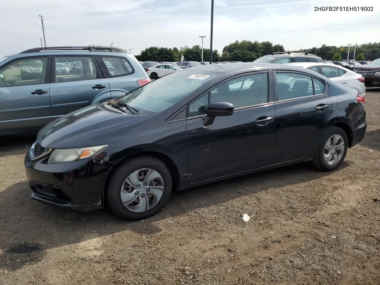 2014 Honda Civic Lx VIN: 2HGFB2F51EH519002 Lot: 71868754