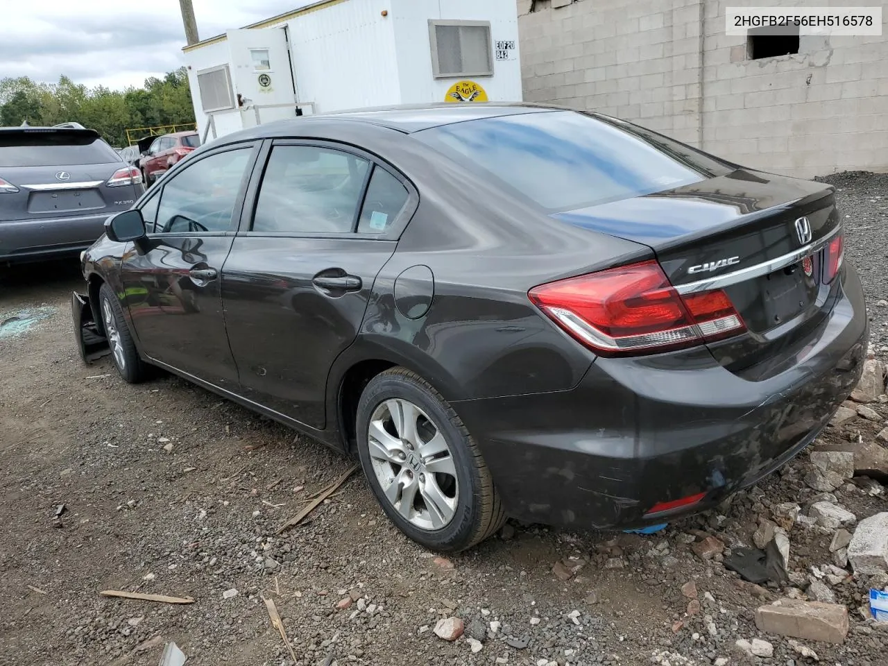 2014 Honda Civic Lx VIN: 2HGFB2F56EH516578 Lot: 72504234