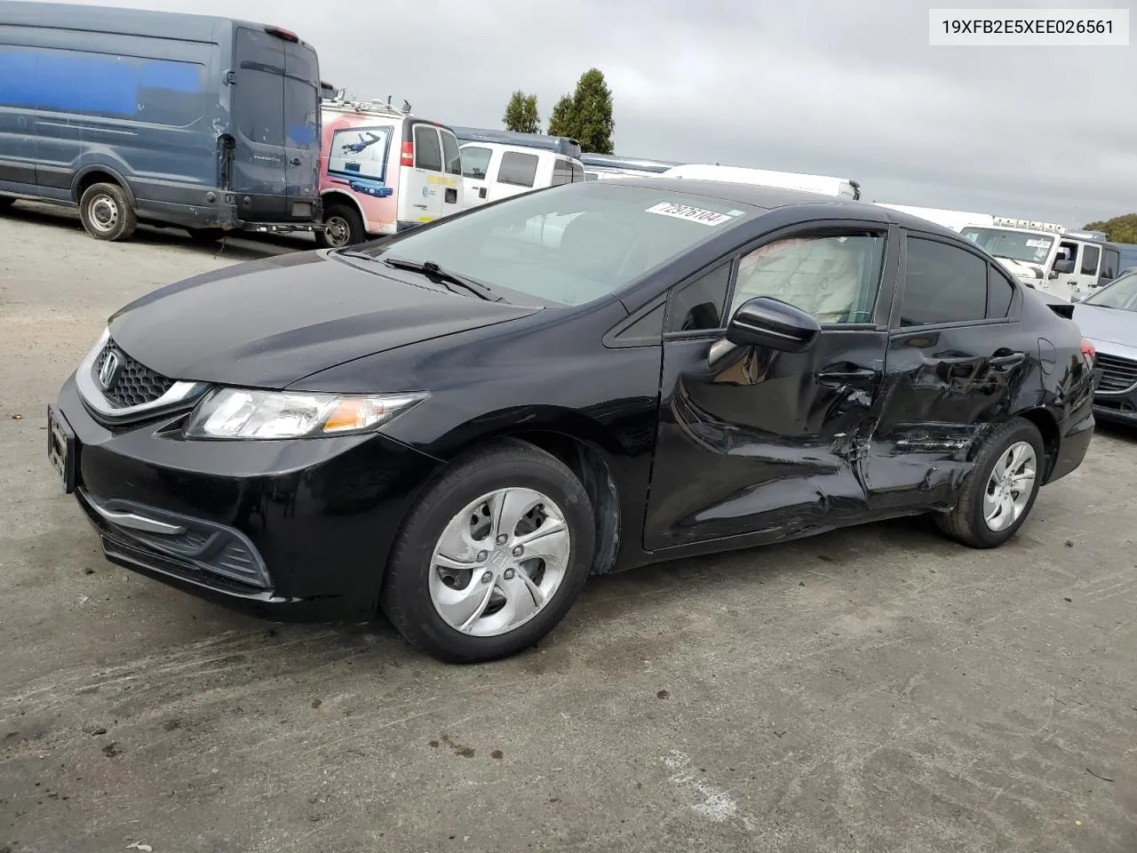 2014 Honda Civic Lx VIN: 19XFB2E5XEE026561 Lot: 72976104