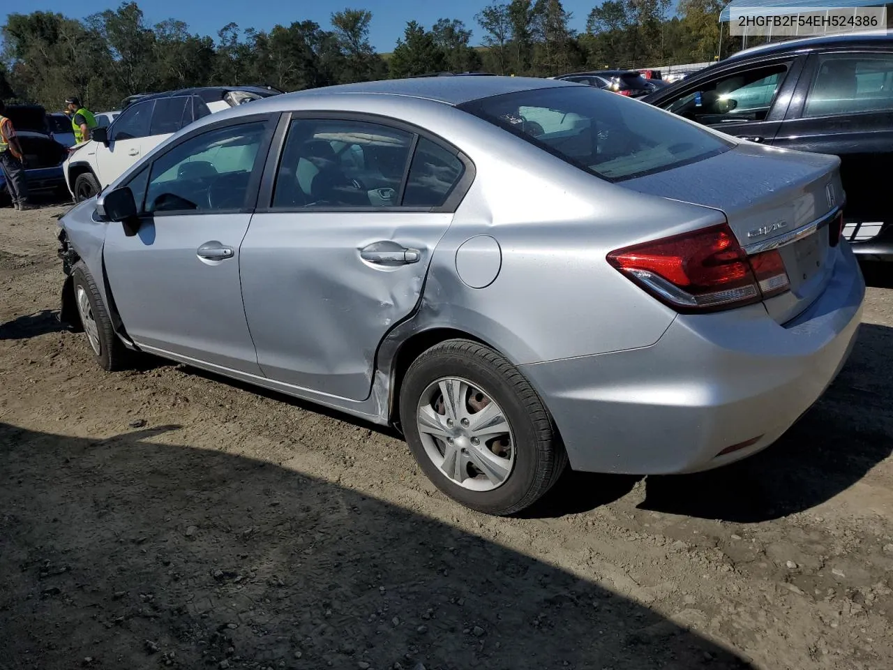 2014 Honda Civic Lx VIN: 2HGFB2F54EH524386 Lot: 74212764