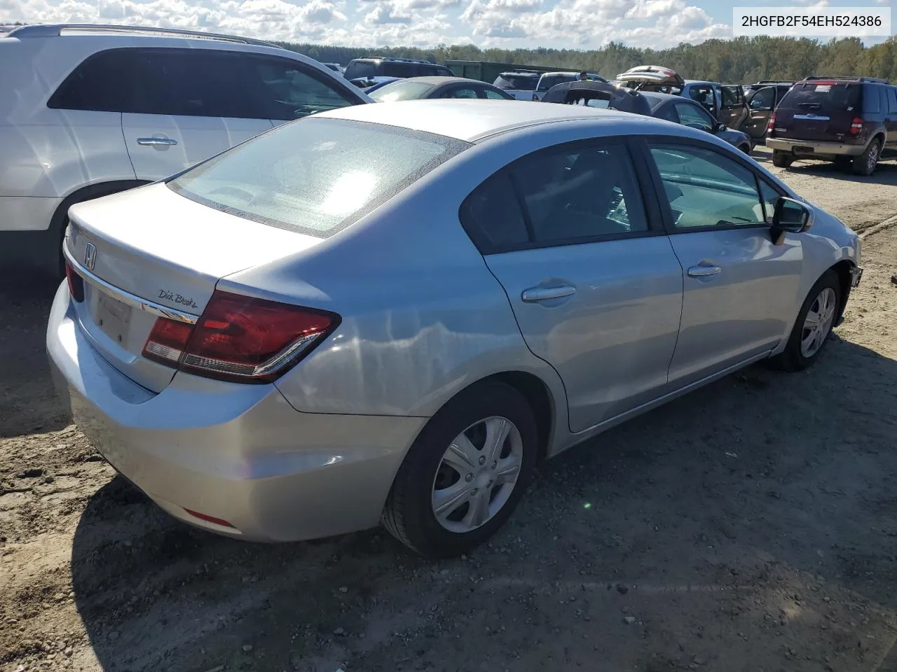 2014 Honda Civic Lx VIN: 2HGFB2F54EH524386 Lot: 74212764