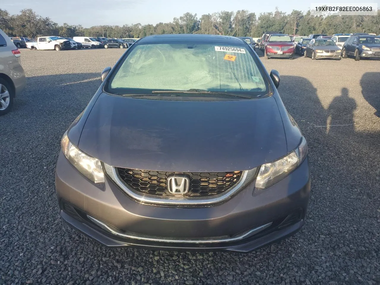 2014 Honda Civic Ex VIN: 19XFB2F82EE006863 Lot: 74925694