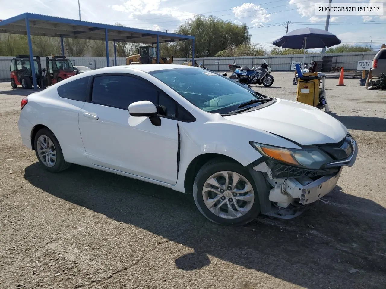 2014 Honda Civic Lx VIN: 2HGFG3B52EH511617 Lot: 75093914