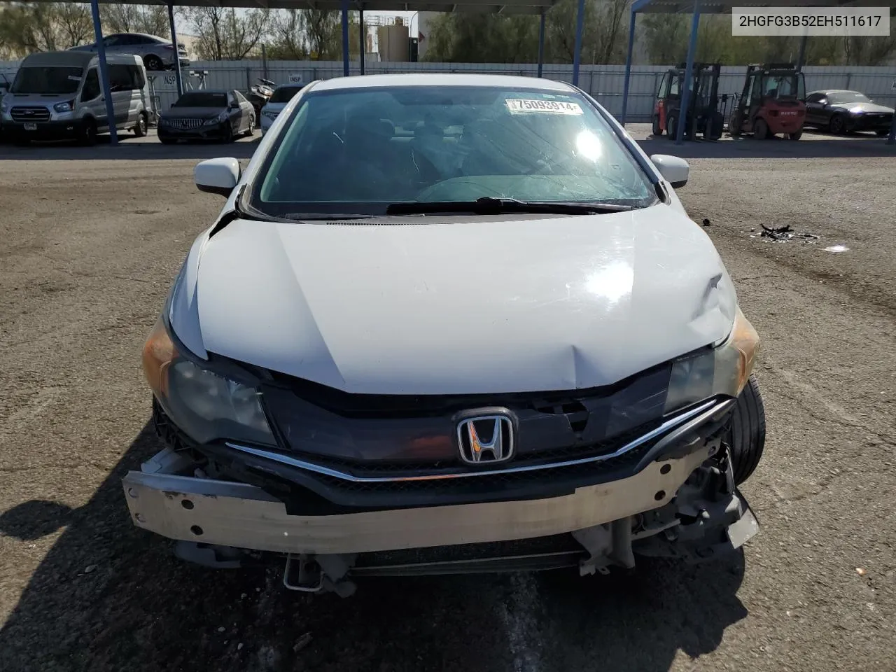 2014 Honda Civic Lx VIN: 2HGFG3B52EH511617 Lot: 75093914