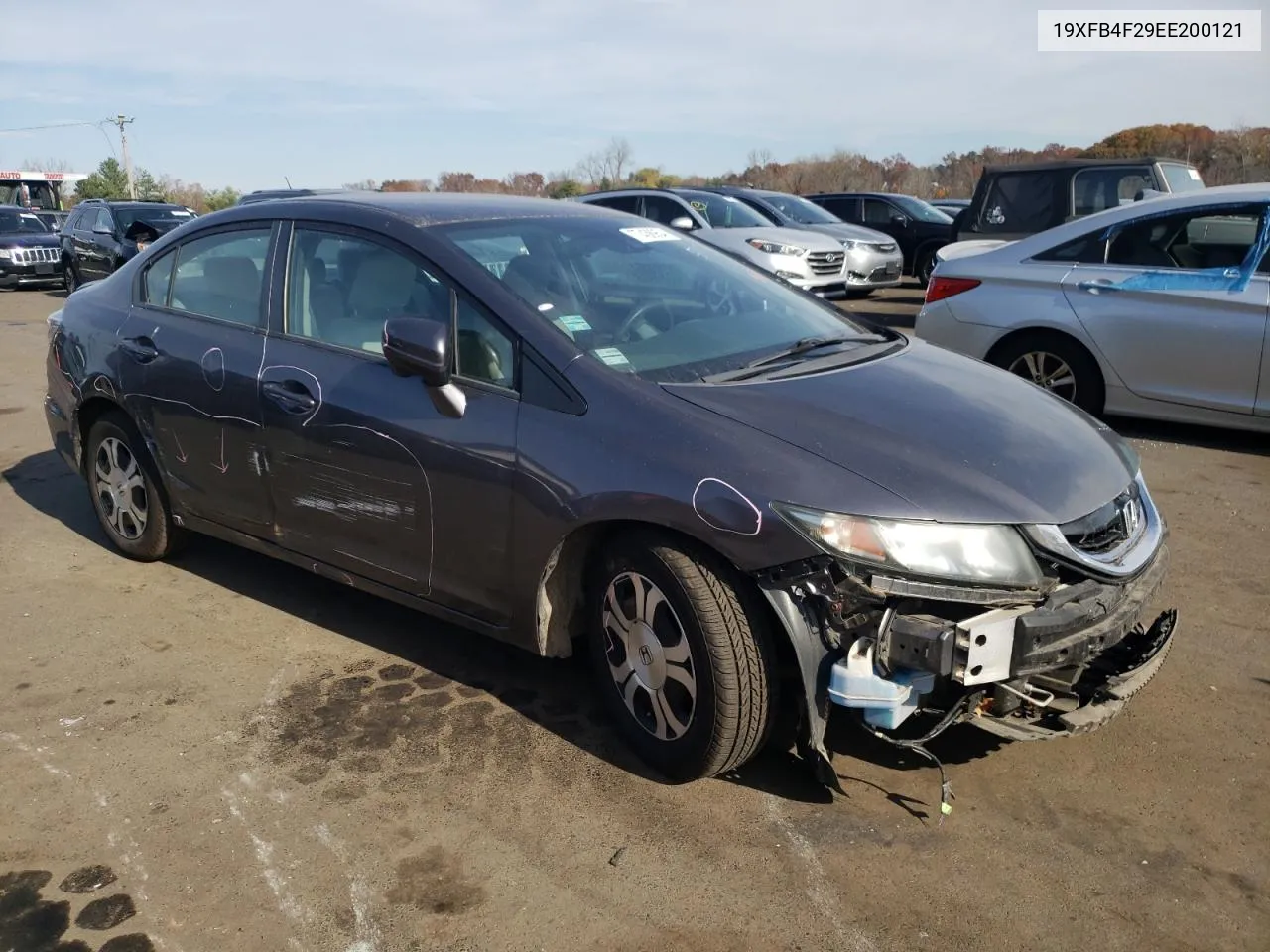 2014 Honda Civic Hybrid VIN: 19XFB4F29EE200121 Lot: 77436954