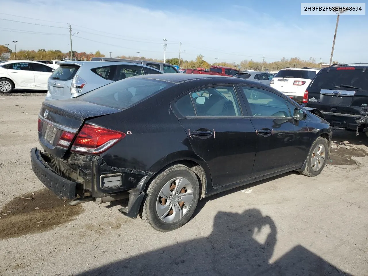 2014 Honda Civic Lx VIN: 2HGFB2F53EH548694 Lot: 77563464