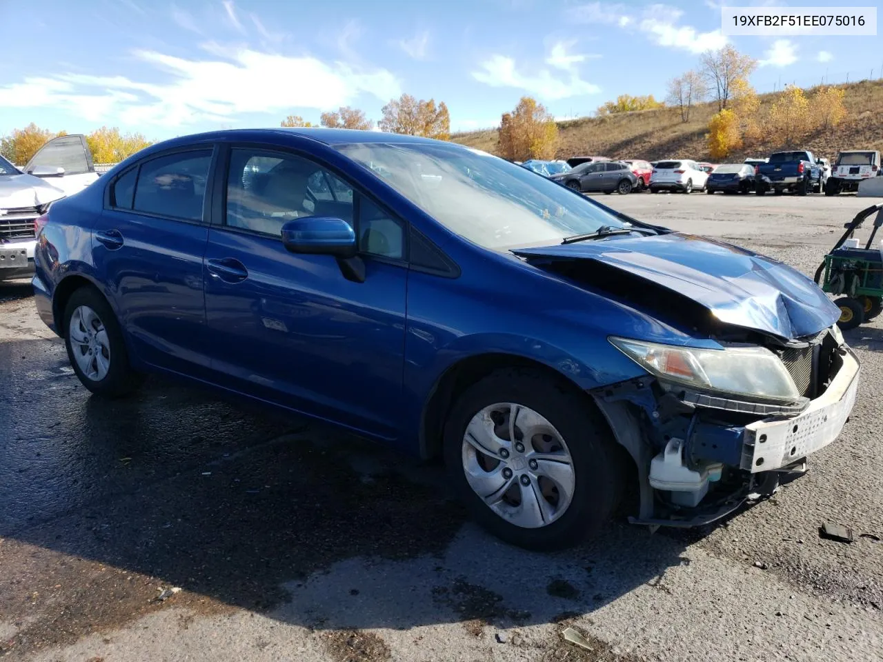 2014 Honda Civic Lx VIN: 19XFB2F51EE075016 Lot: 77867724