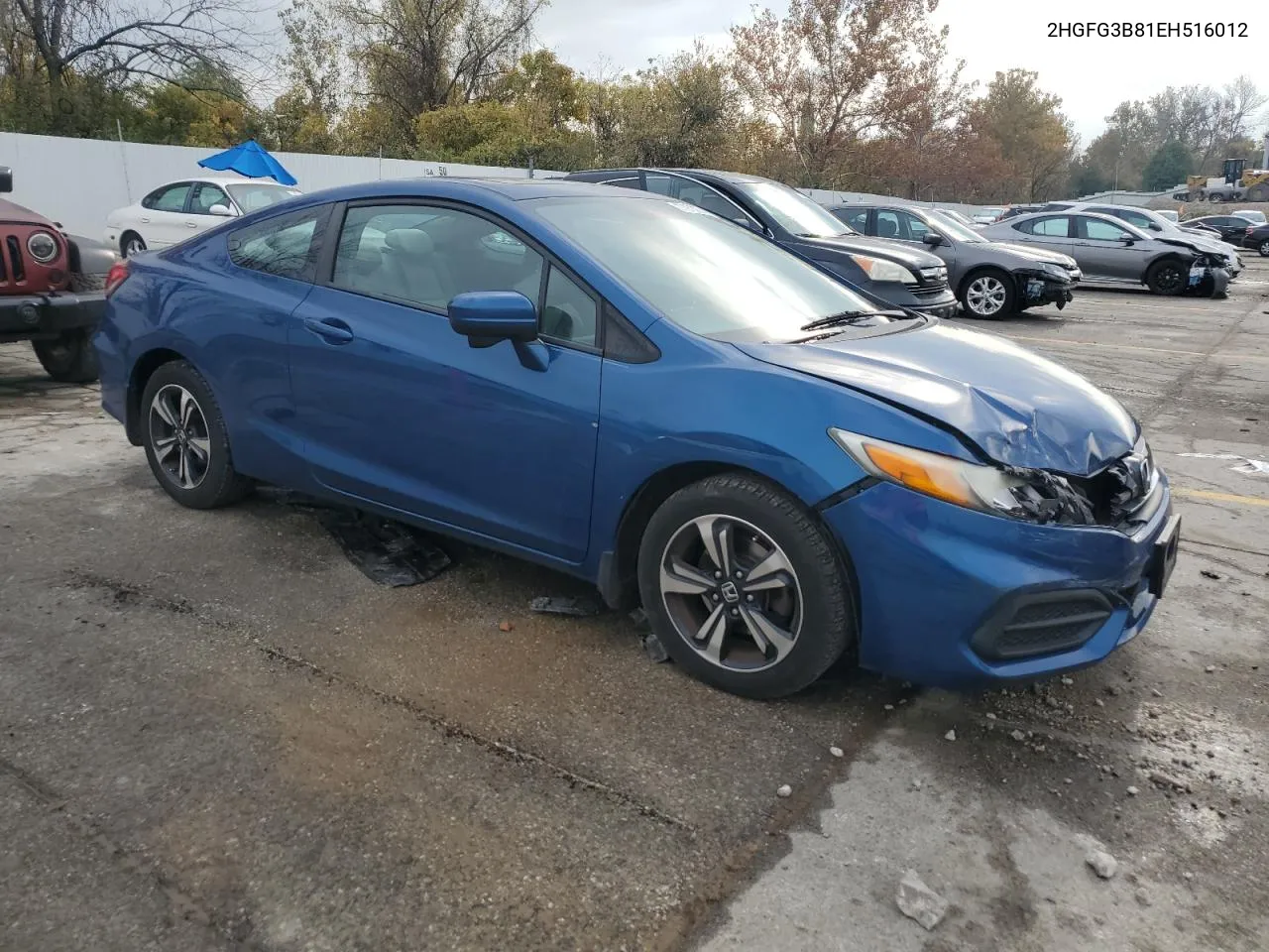 2014 Honda Civic Ex VIN: 2HGFG3B81EH516012 Lot: 77970074