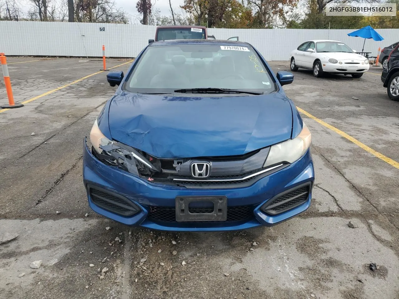 2014 Honda Civic Ex VIN: 2HGFG3B81EH516012 Lot: 77970074