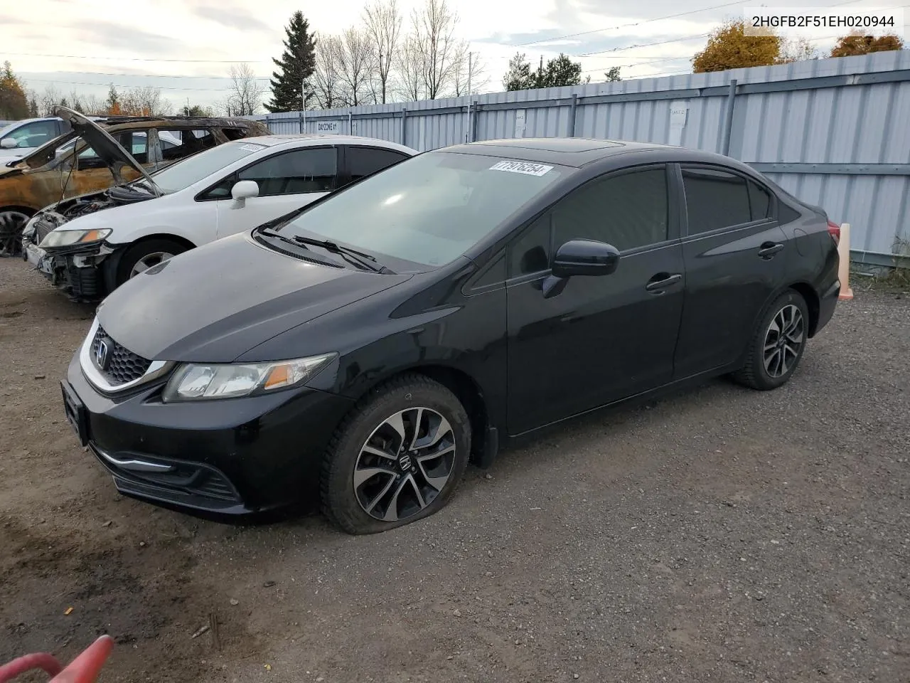 2014 Honda Civic Lx VIN: 2HGFB2F51EH020944 Lot: 77976254