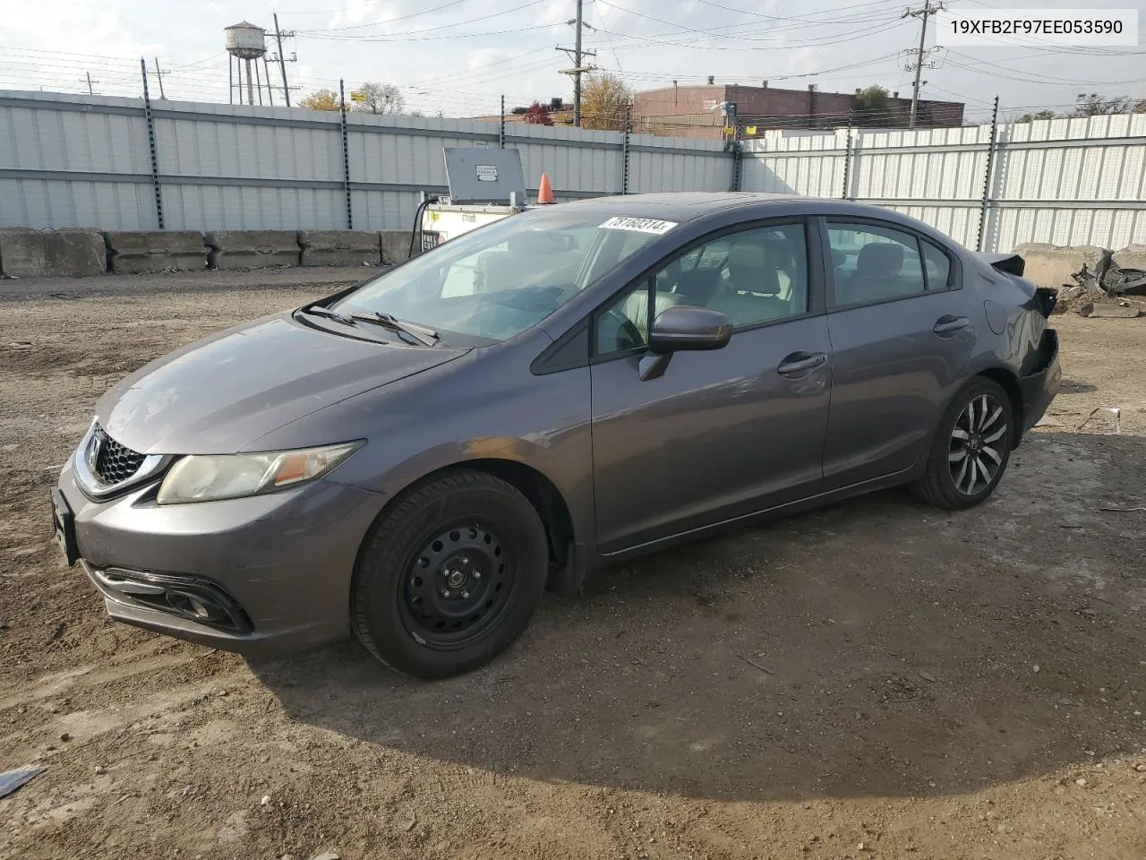 2014 Honda Civic Exl VIN: 19XFB2F97EE053590 Lot: 78160314