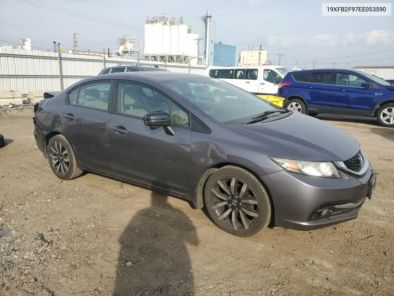 2014 Honda Civic Exl VIN: 19XFB2F97EE053590 Lot: 78160314