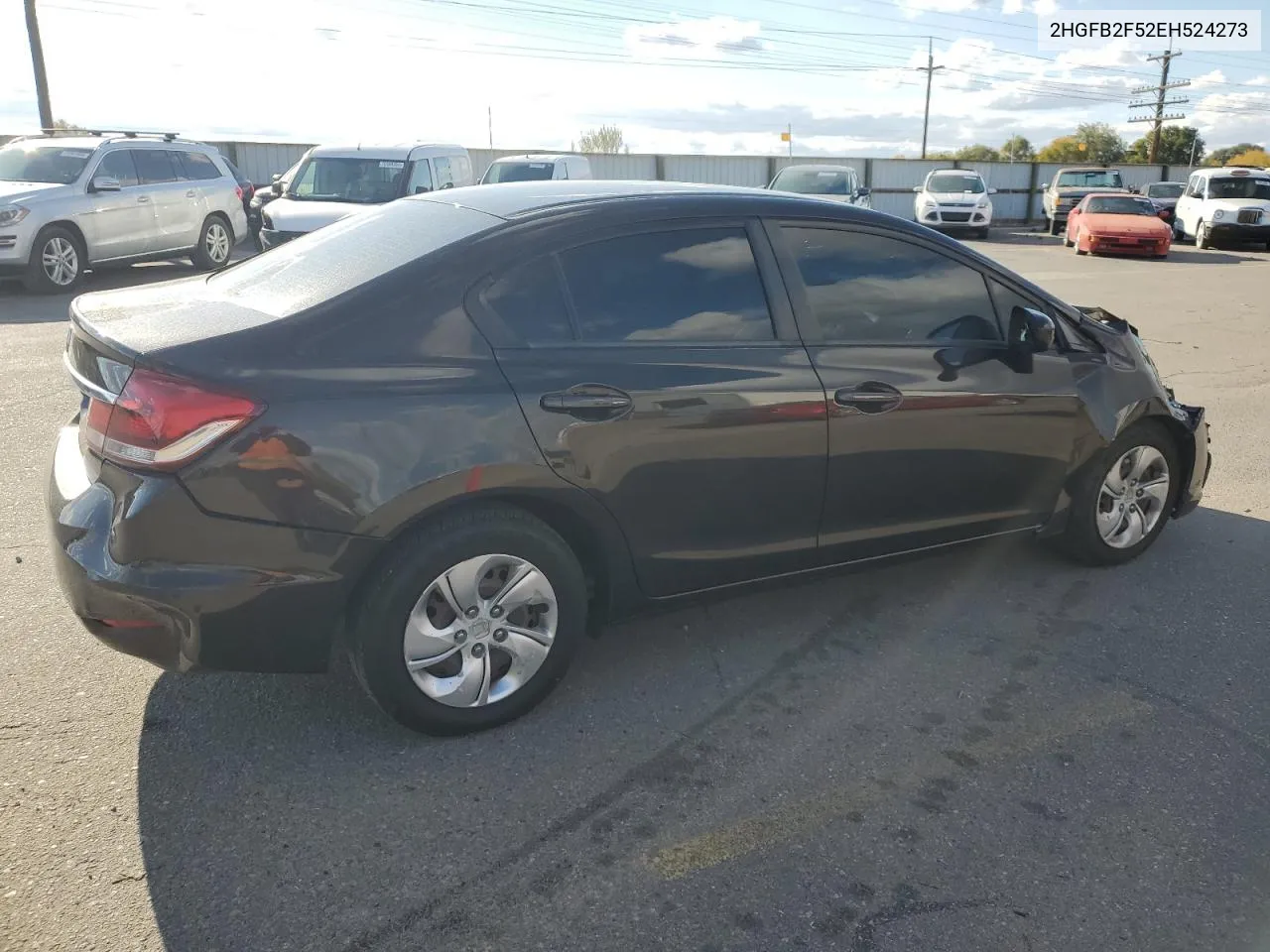 2014 Honda Civic Lx VIN: 2HGFB2F52EH524273 Lot: 78449844