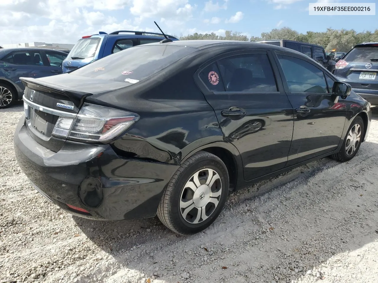 2014 Honda Civic Hybrid L VIN: 19XFB4F35EE000216 Lot: 78747774