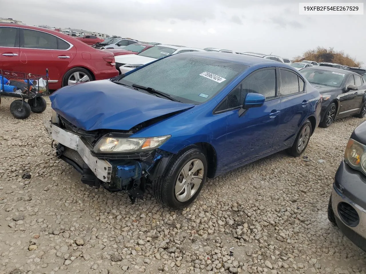 2014 Honda Civic Lx VIN: 19XFB2F54EE267529 Lot: 78962424