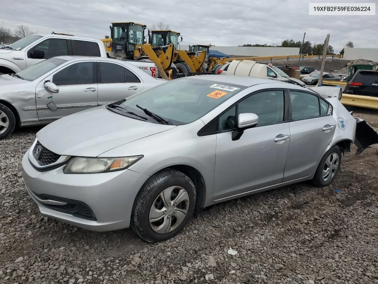 2015 Honda Civic Lx VIN: 19XFB2F59FE036224 Lot: 39160794