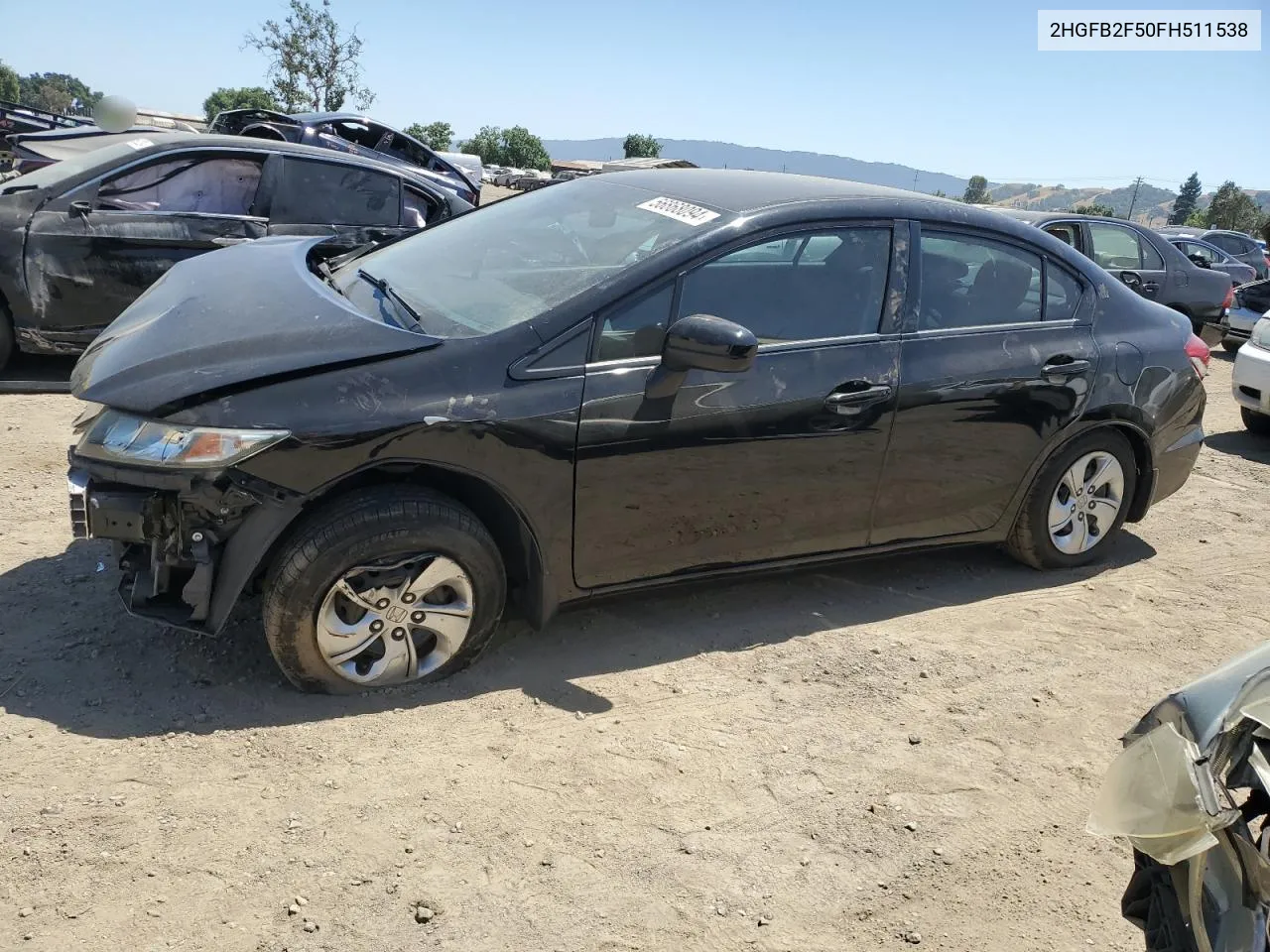 2015 Honda Civic Lx VIN: 2HGFB2F50FH511538 Lot: 56868094