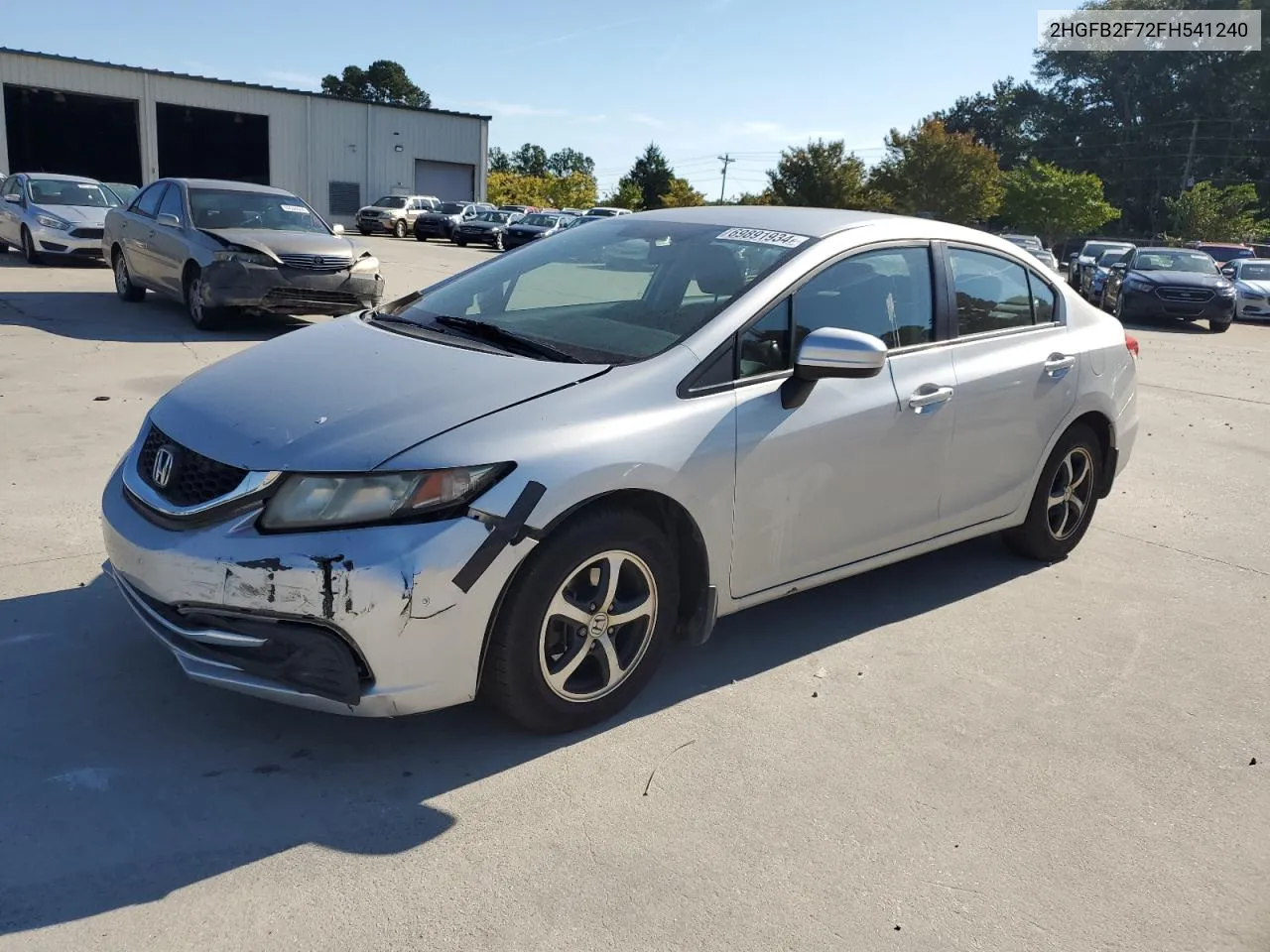 2015 Honda Civic Se VIN: 2HGFB2F72FH541240 Lot: 69891934