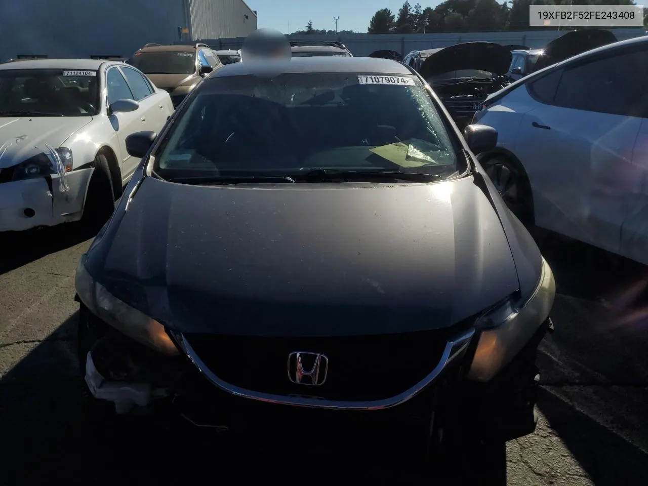 2015 Honda Civic Lx VIN: 19XFB2F52FE243408 Lot: 71079074