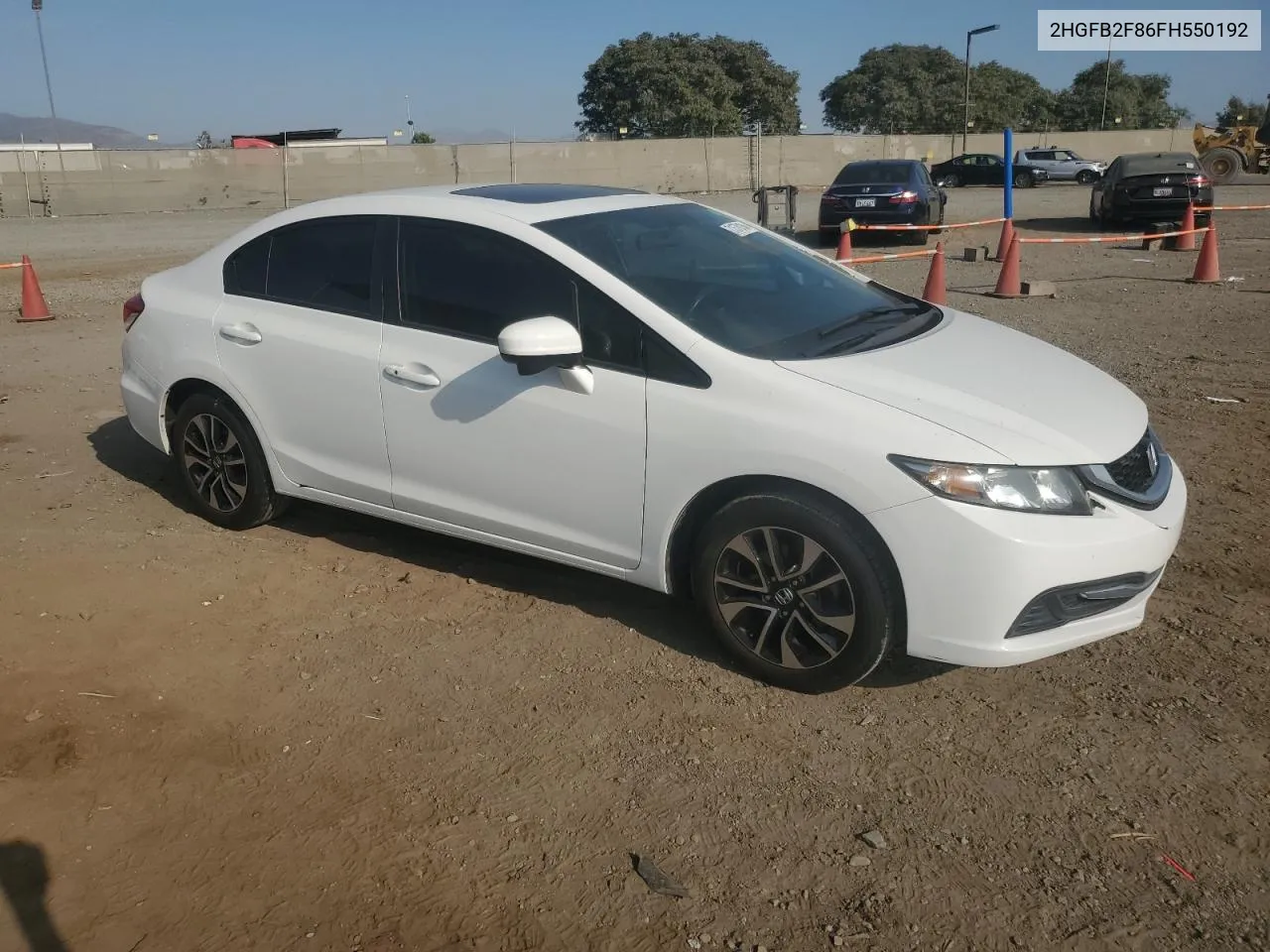 2HGFB2F86FH550192 2015 Honda Civic Ex