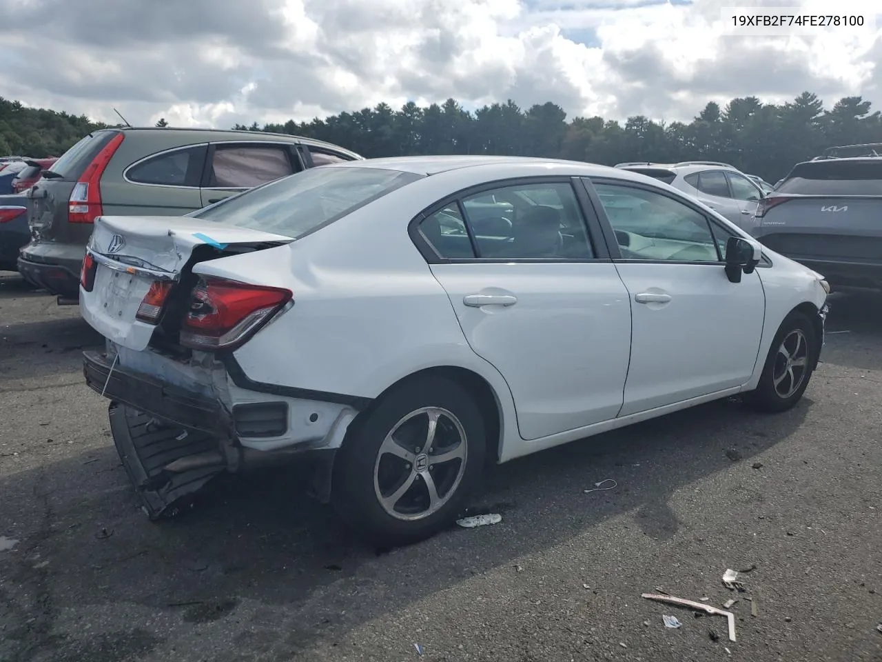 2015 Honda Civic Se VIN: 19XFB2F74FE278100 Lot: 74188024