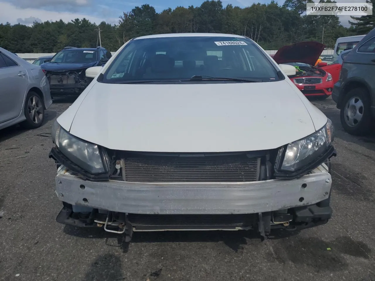 2015 Honda Civic Se VIN: 19XFB2F74FE278100 Lot: 74188024