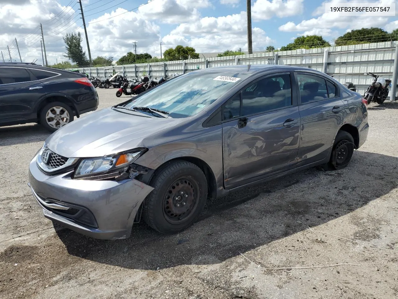 2015 Honda Civic Lx VIN: 19XFB2F56FE057547 Lot: 74656544