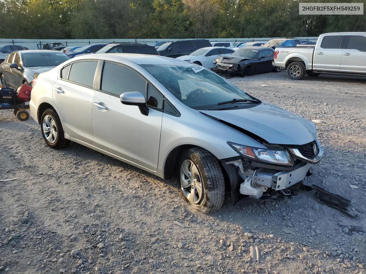 2015 Honda Civic Lx VIN: 2HGFB2F5XFH549259 Lot: 74769904