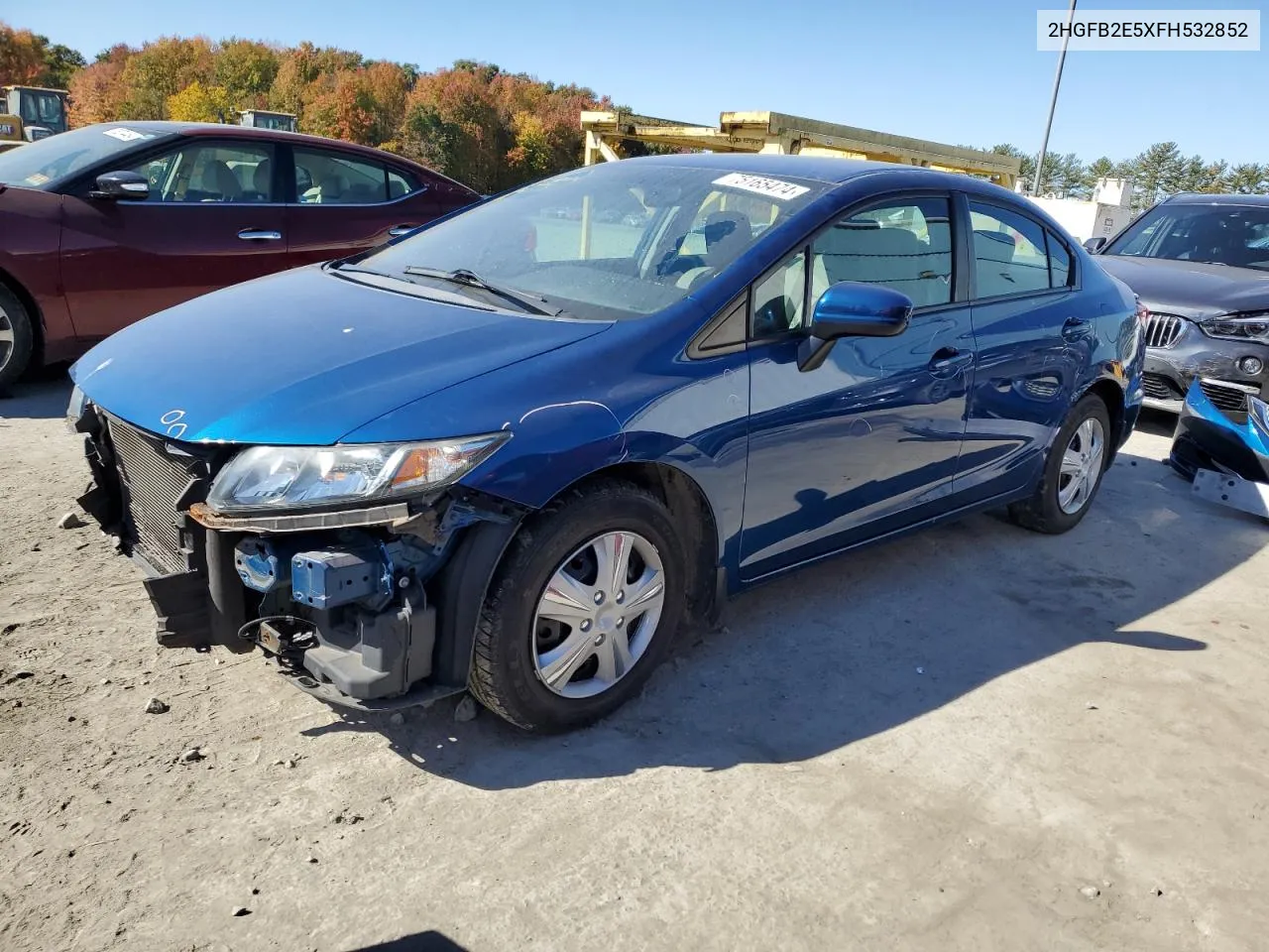 2015 Honda Civic Lx VIN: 2HGFB2E5XFH532852 Lot: 75165474