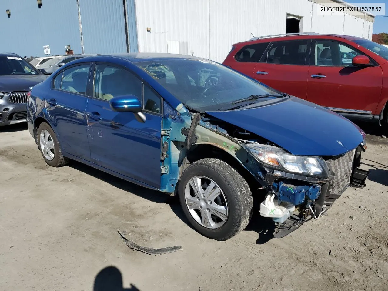 2015 Honda Civic Lx VIN: 2HGFB2E5XFH532852 Lot: 75165474